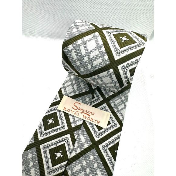 Vintage SIMPSONS ROYAL WORTH Men's Necktie - Picture 4 of 4